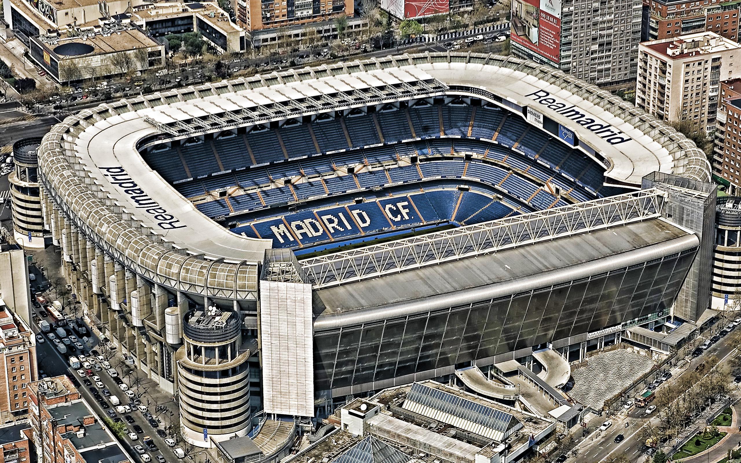 Aerial view of Santiago Bernabéu Stadium